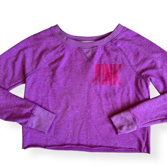 PINK Victoria's Secret Tops - PINK Victoria's Secret Eighty Six Purple Sweatshirt